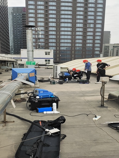 配合陜西省環(huán)境科學(xué)設(shè)計院在大金機(jī)電進(jìn)行非甲烷總烴濃度測試