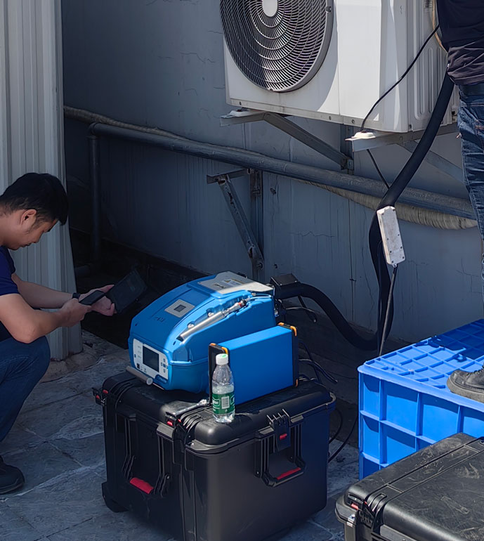 贛州某電業(yè)有限公司非甲烷總烴濃度現場測試