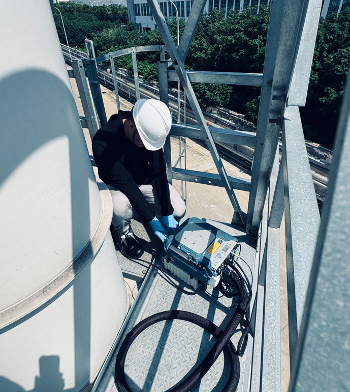 江蘇省某化學(xué)品公司非甲烷總烴排放濃度現(xiàn)場測試